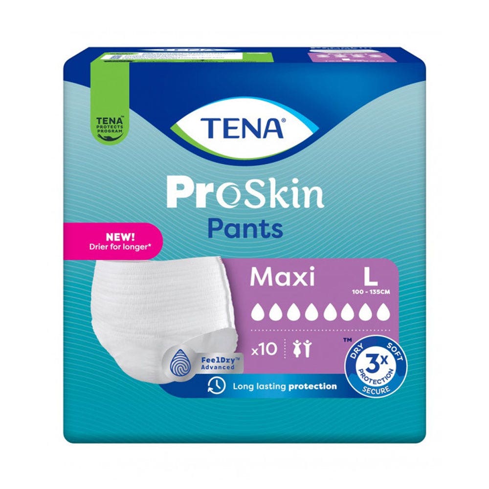 Tena Proskin Maxi Pants Braguitas Absorbentes Talla L 100-135 cm x10