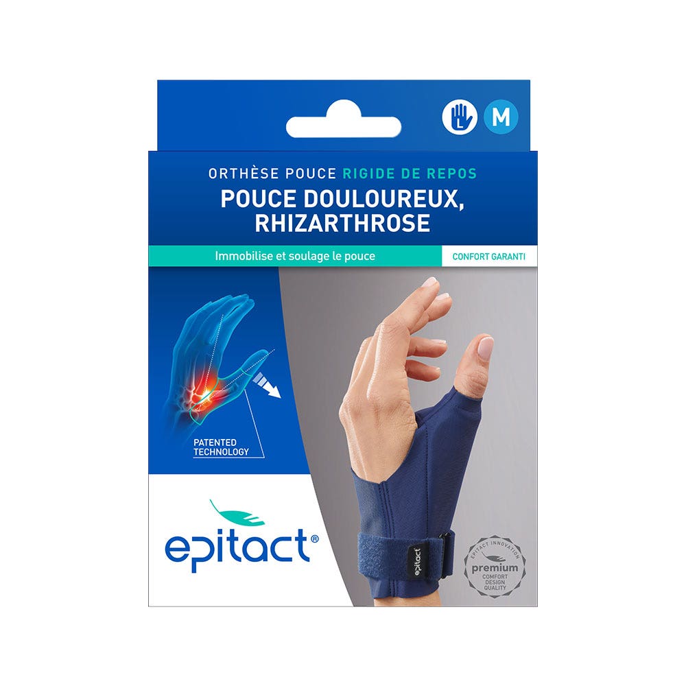 Epitact Ortesis de pulgar rígida de reposo mano izquierda 1 unidad