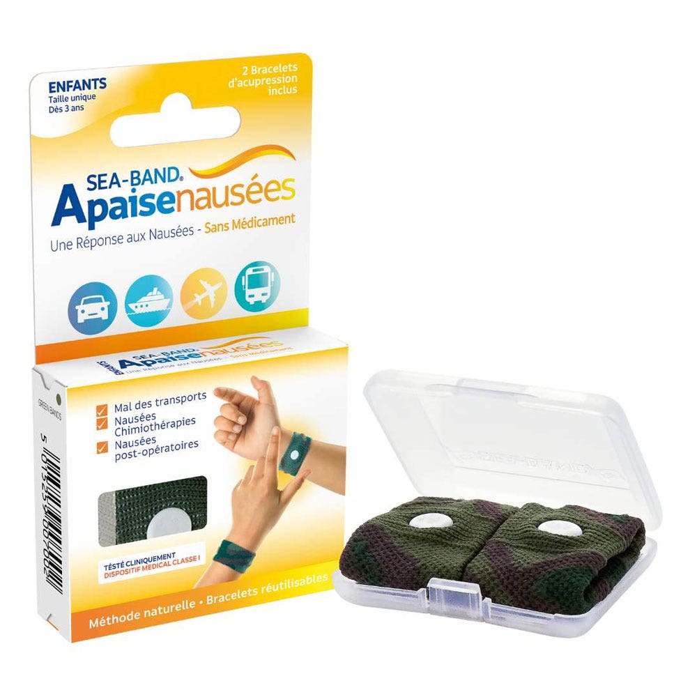 Seaband Pulsera De Acupresion Alivio De Las Nauseas En Niños x2