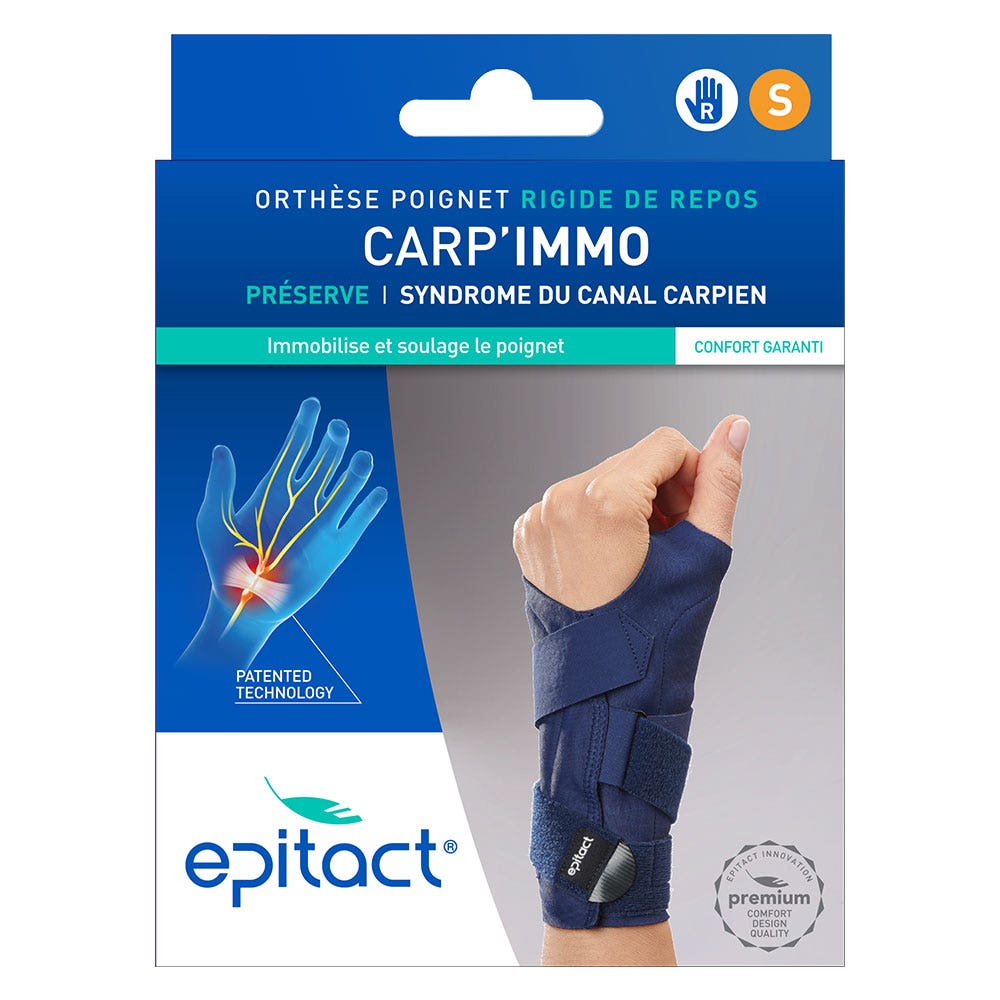 Epitact Carp'Immo Ortesis rígida de reposo para muñeca Noche