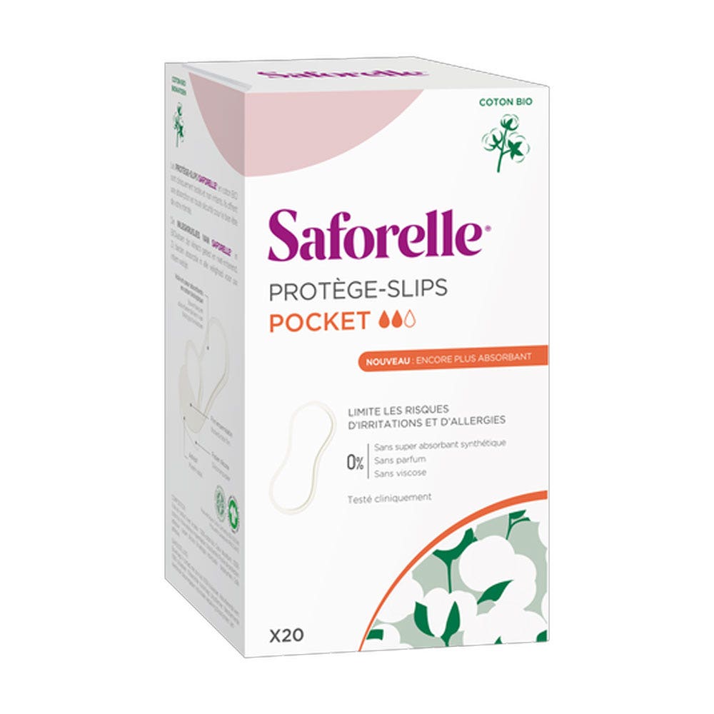 Saforelle Slip Pocket Coton Bio x20