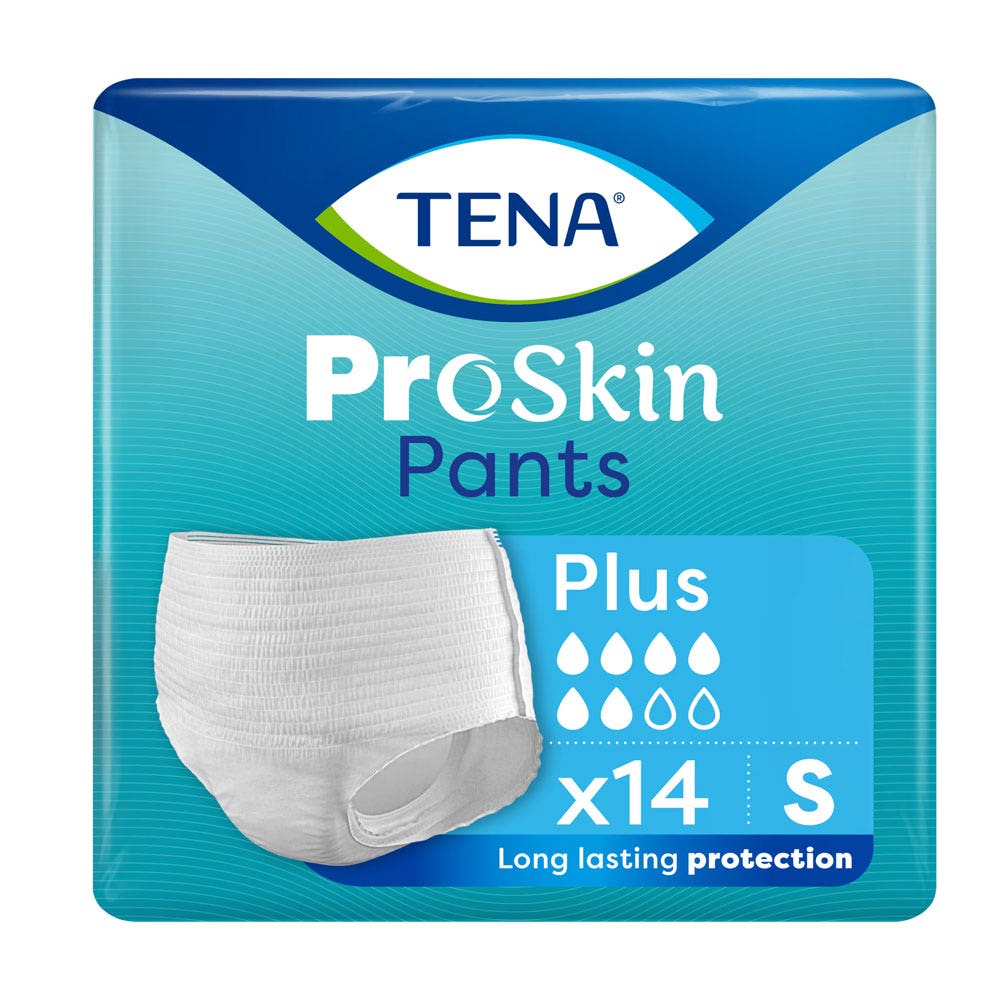 Tena Proskin plus Pantalones absorbentes para la incontinencia urinaria Size S 65-85cm X14
