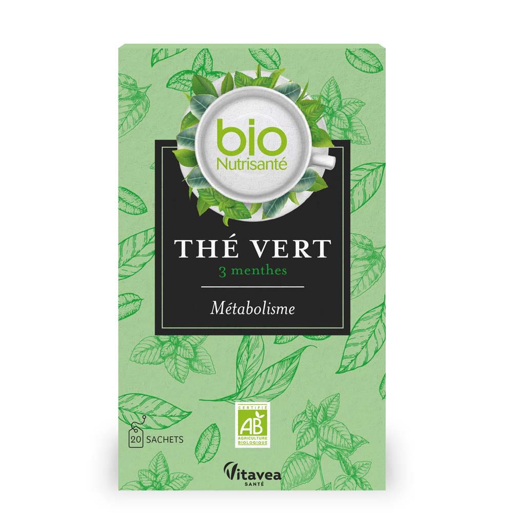 Vitavea Santé BioNutrisanté Té verde 3 mentas para el metabolismo 20 sobres