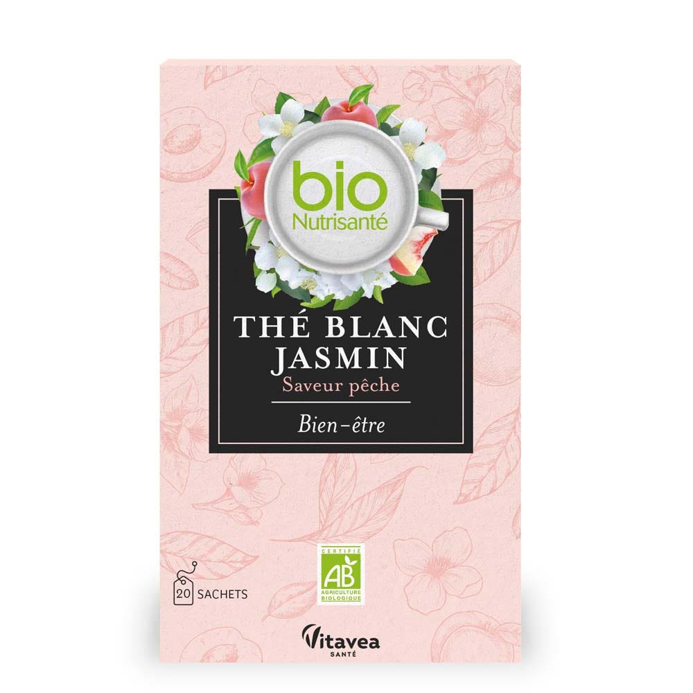 Vitavea Santé BioNutrisanté Té blanco jazmín sabor melocotón 20 sobres