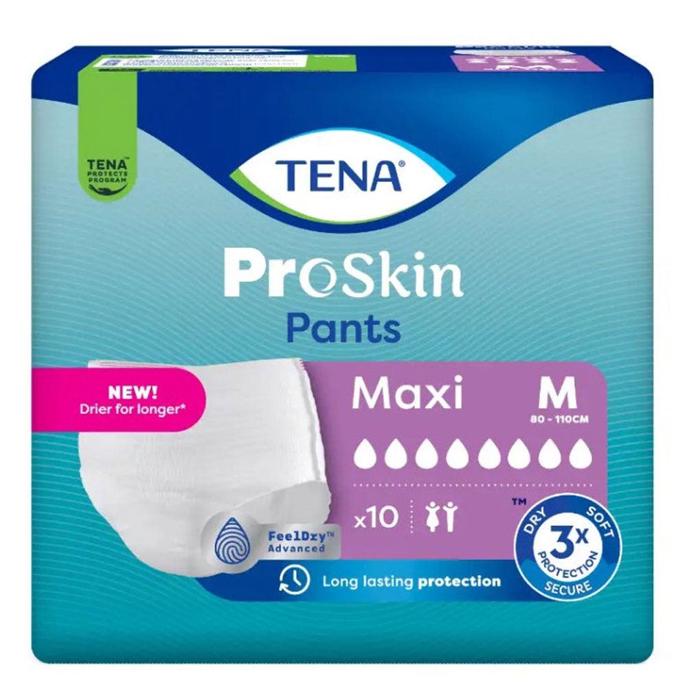 Tena Proskin Maxi Pants Braguitas Absorbentes Talla M 80-110cm x10