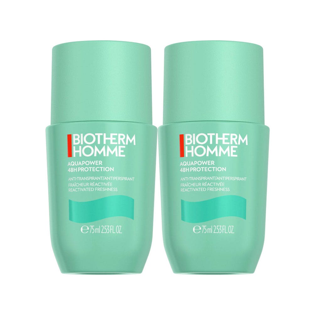 Biotherm Aquapower 48h desodorante antitranspirante hombre 2x75ml