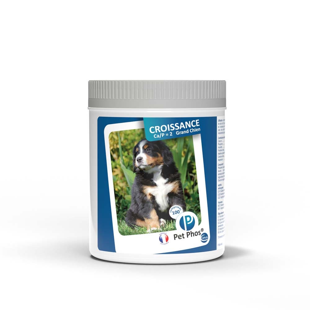 Pet Phos Crecimiento Ca/P=2 para perros grandes 100 comprimidos