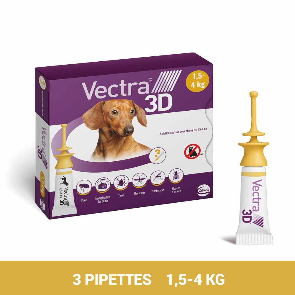 Vectra Solución spot-on para perros de 1,5-4 kg 3 pipetas