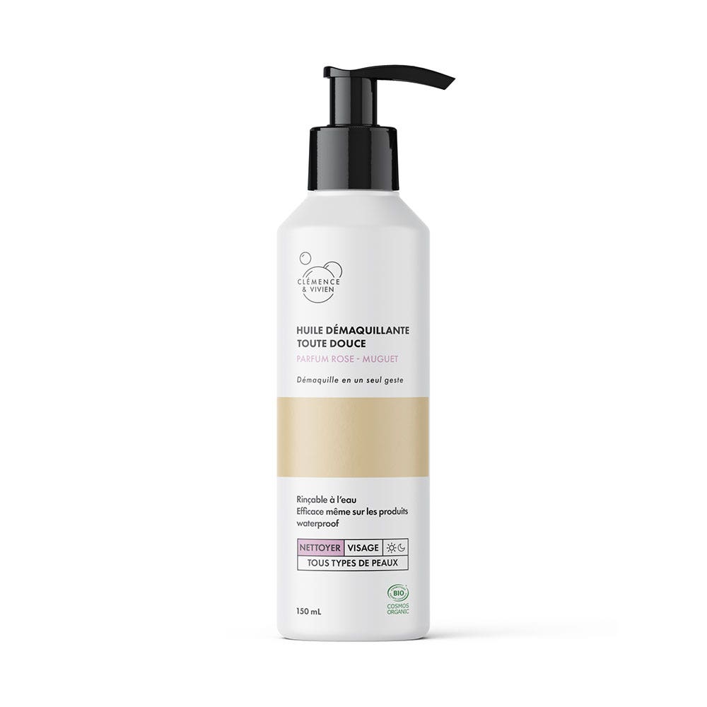 Clemence&Vivien Aceite Limpiador Suave Ecológico Fragancia Rosa - Muguete 150ml