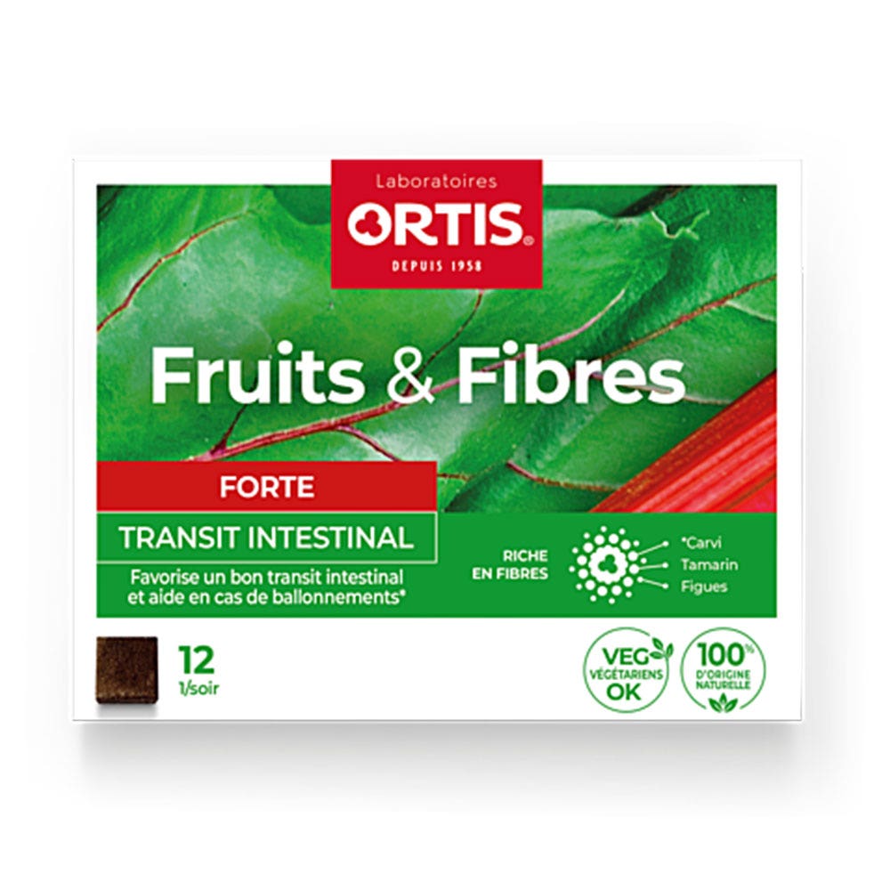 Ortis Frutas y fibras Forte Transit 12 cubos