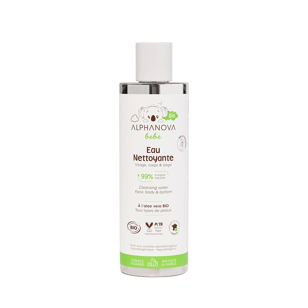 Alphanova Bebé Agua limpiadora rostro, cuerpo y zona del pañal 200 ml