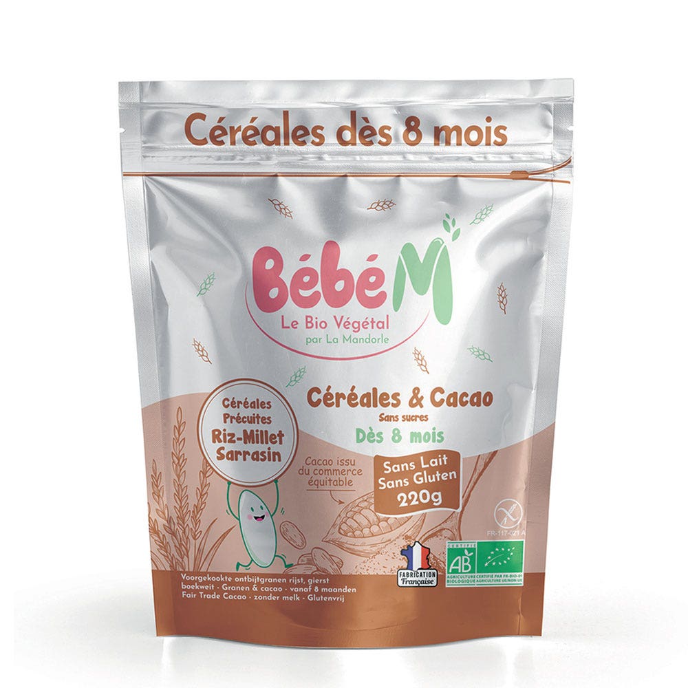 La Mandorle Bebé M Cereales y cacao ecológicos A partir de 8 meses 220g