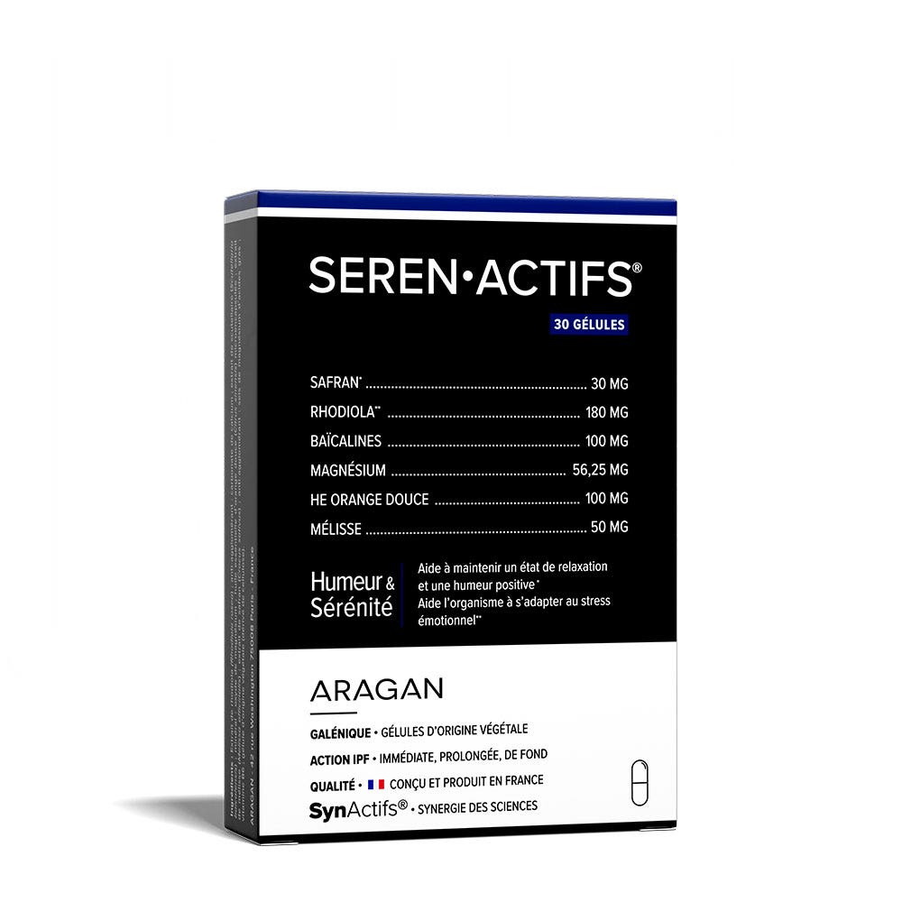 Aragan Synactifs SerenActifs equilibrio emocional 30 cápsulas