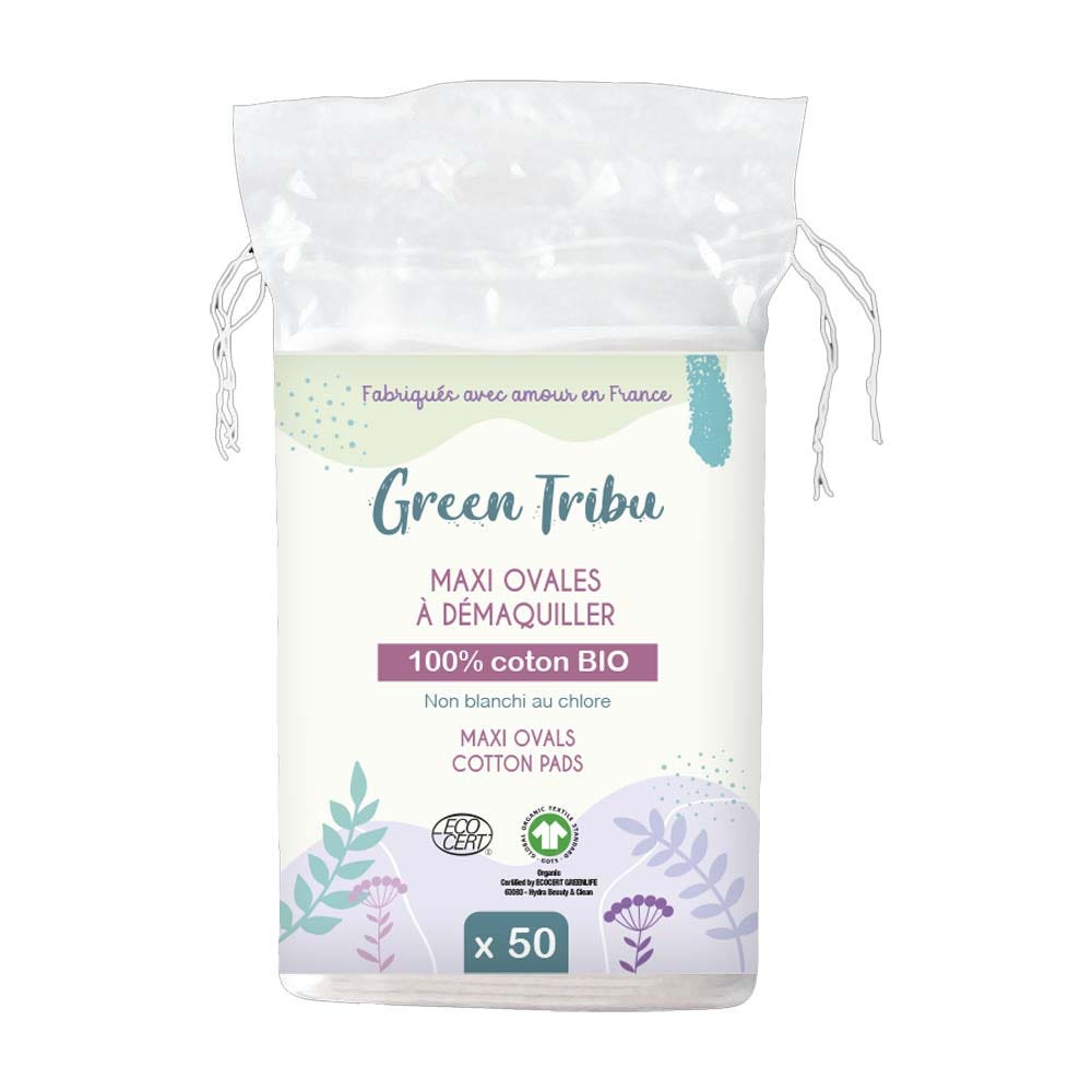 Green Tribu Maxi Ovales À Démaquiller x50