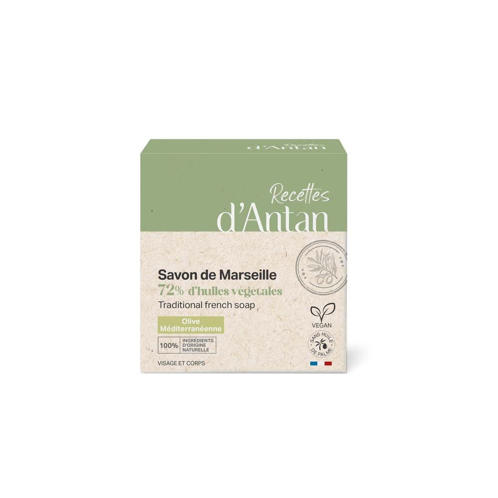 Recettes d'Antan Jabón de Marsella aceite de oliva mediterráneo 200 g