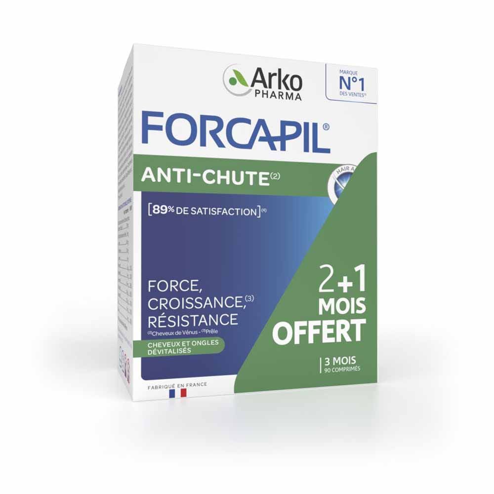Arkopharma Forcapil Anticaída fuerza crecimiento resistencia cabello y uñas debilitados 90 comprimidos