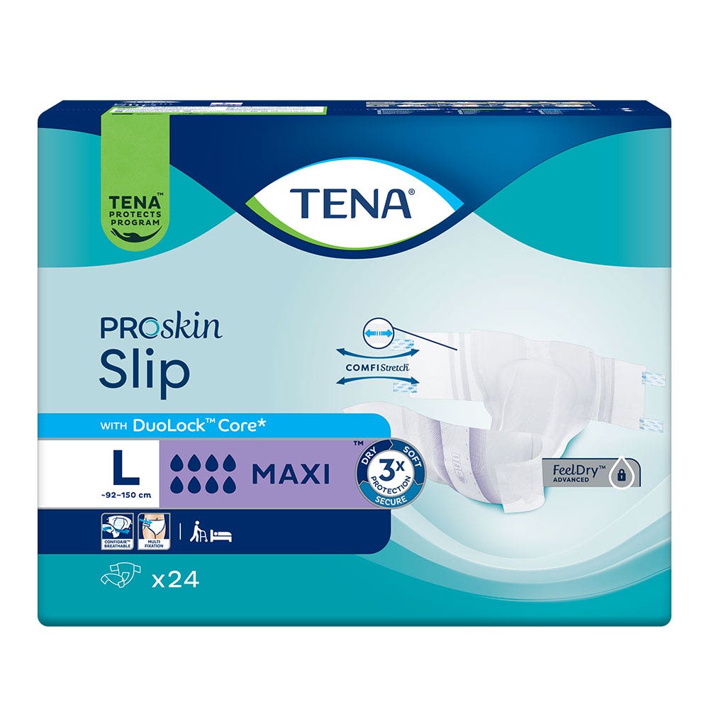 Tena Proskin Slip Maxi Absorb + para incontinencia urinaria Talla L x24