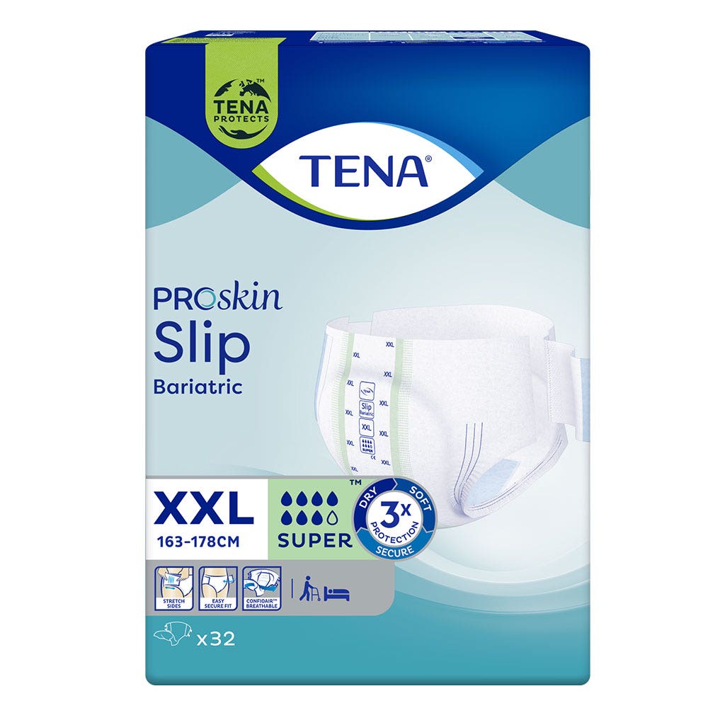 Tena Proskin Slip Absorbentes Bariatric para incontinencia urinaria Talla XXL x32