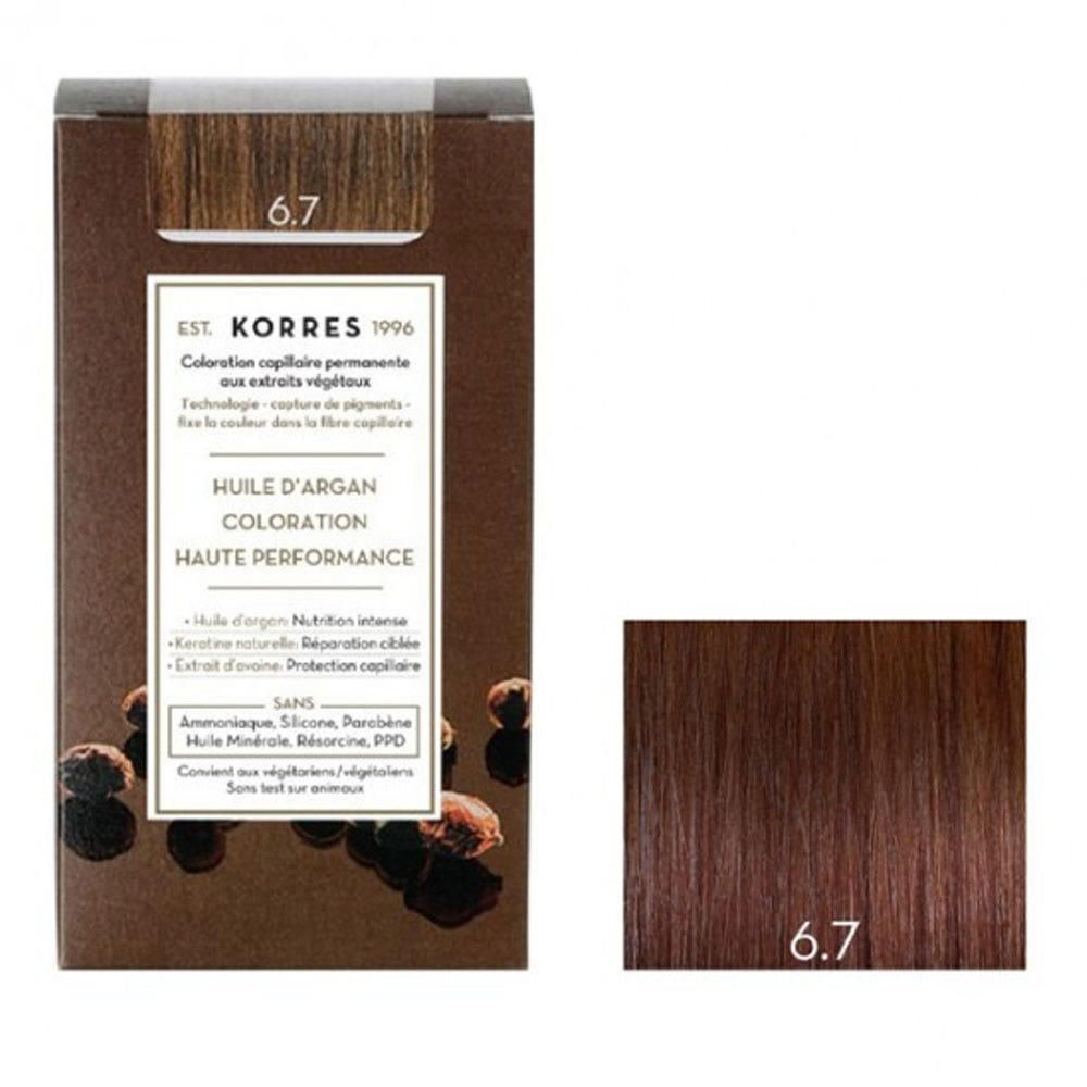 Korres Aceite de argán Coloracion Permanente Con Aceite De Argan 50ml 6.7 RUBIO OSCURO MORENO