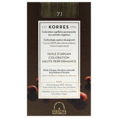 Korres Aceite de argán Coloracion Permanente Con Aceite De Argan 50ml 7.1 BLOND CENDRE