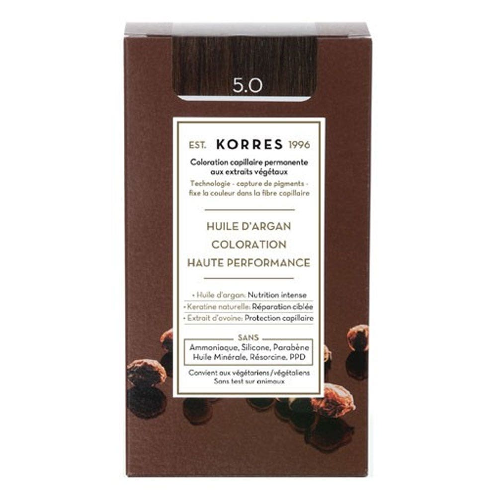 Korres Aceite de argán Coloracion Permanente Con Aceite De Argan 50ml 5.0 CASTAÑO CLARO