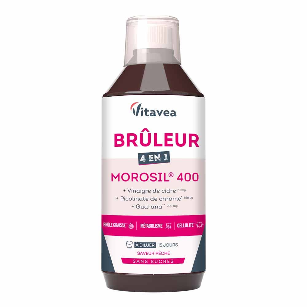 Vitavea Santé Quemador Morosil 4 en 1 Quemagrasas Celulitis Metabolismo Sabor Melocotón 500 ml