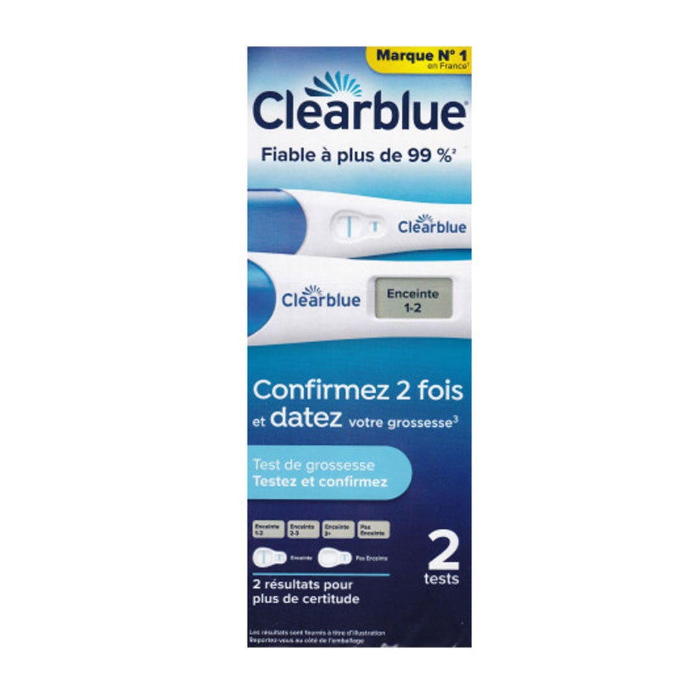 Clearblue Prueba de embarazo Duo Confirm Date pruebas Easypara