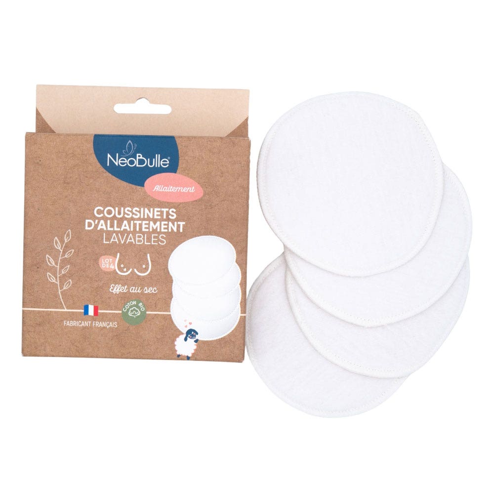 Neobulle Lactancia Discos de lactancia lavables 2 x 4 unidades
