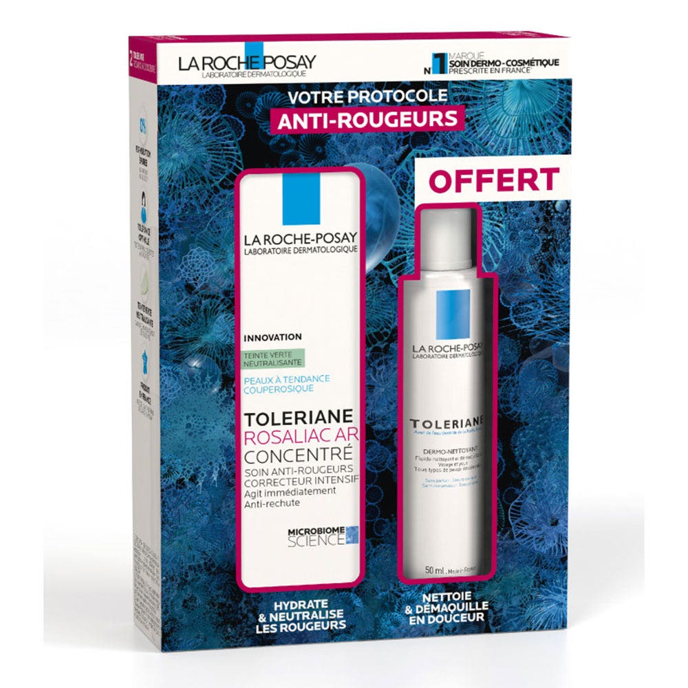 La Roche-Posay Toleriane Cofre Rosaliac AR Concentrado + Toleriane Dermo-Limpiador de regalo 100 ml