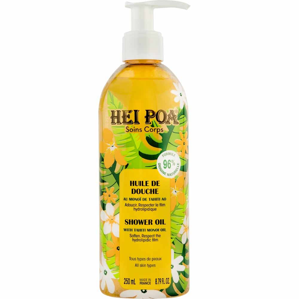 Hei Poa cuidado corporal aceite de ducha Monoï de Tahití AO 250 ml