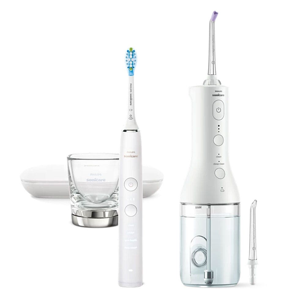 Philips Sonicare Juego Power Flosser 3000+ Diamond Clean 9000