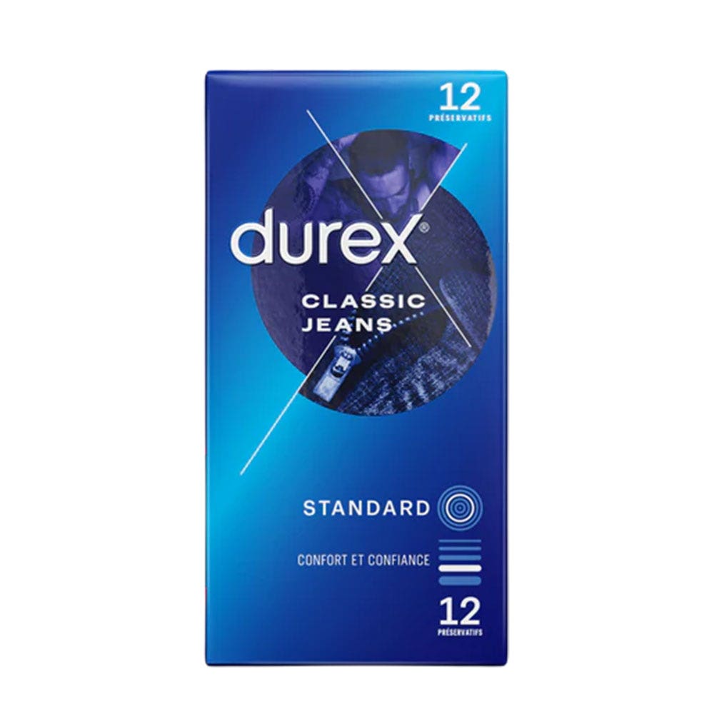 Durex Jeans Preservativos lubricados Classic X12