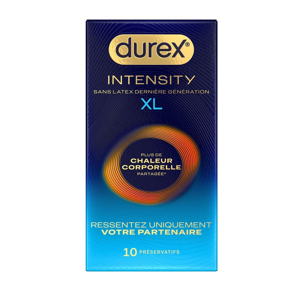 Durex Intensity Preservativos Xl-S Sin látex Calor corporal compartido x10