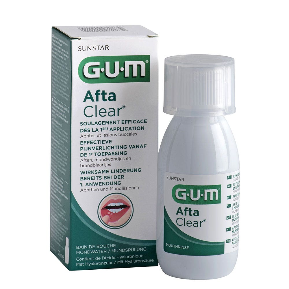 Gum AftaClear Afta Clear Enguaje Bucal Aftas Y Lesiones Orales Aphtes Et Lesions Buccales 120ml
