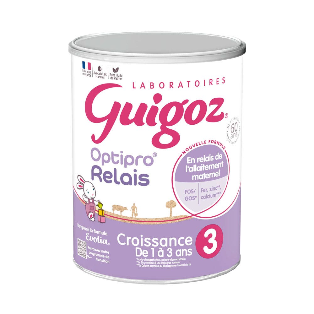 Guigoz Optipro Relais Leche en polvo crecimiento 3 de 1 a 3 años 800 g