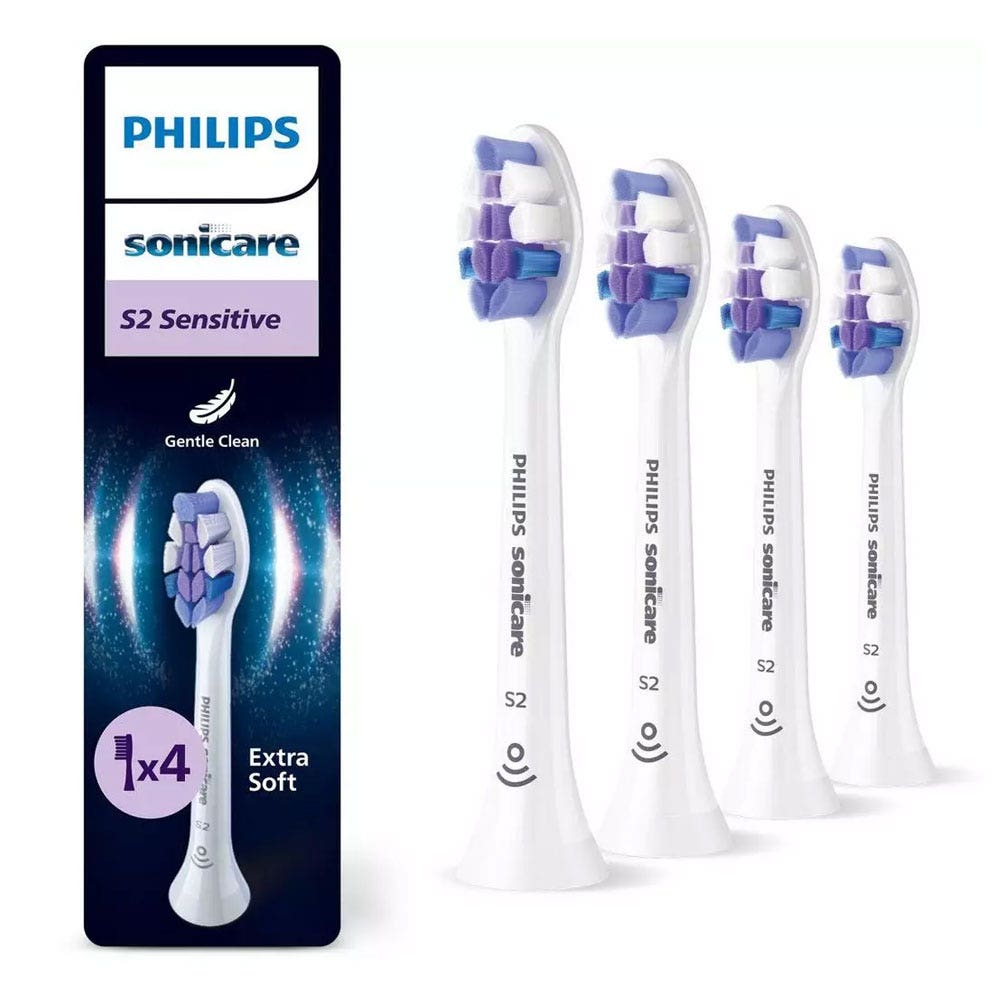 Philips Sonicare Sensitive Cabezal Cepillo De Dientes Standard S2 HX6054/87  X4