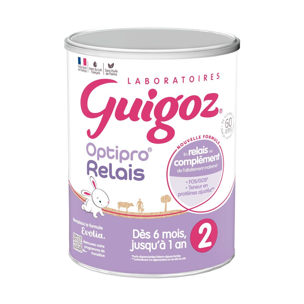 Guigoz Optipro Relais Leche en polvo 2 de 6 a 12 meses 800 g