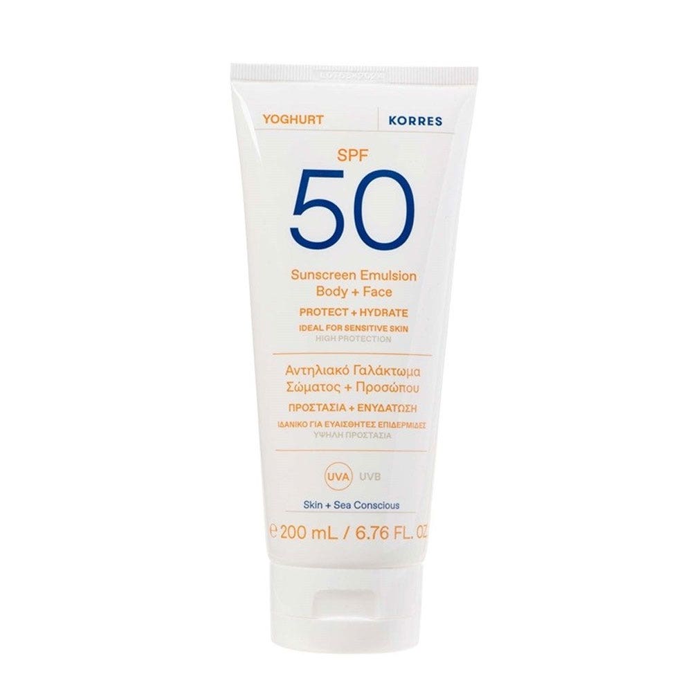 Korres Yogur Crema Solar Cara y Cuerpo SPF50 200 ml