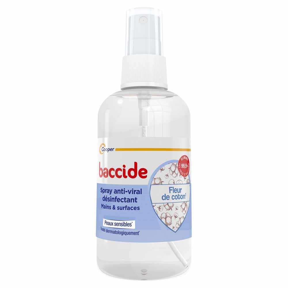 Baccide Spray desinfectante antivírico Manos y superficies Flor de algodón 100 ml