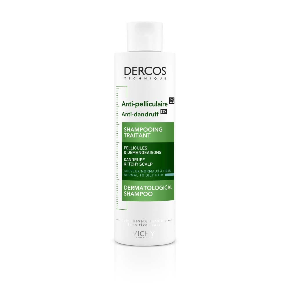 Vichy Dercos Champú tratante caspa y picores cabello normal a graso 200 ml