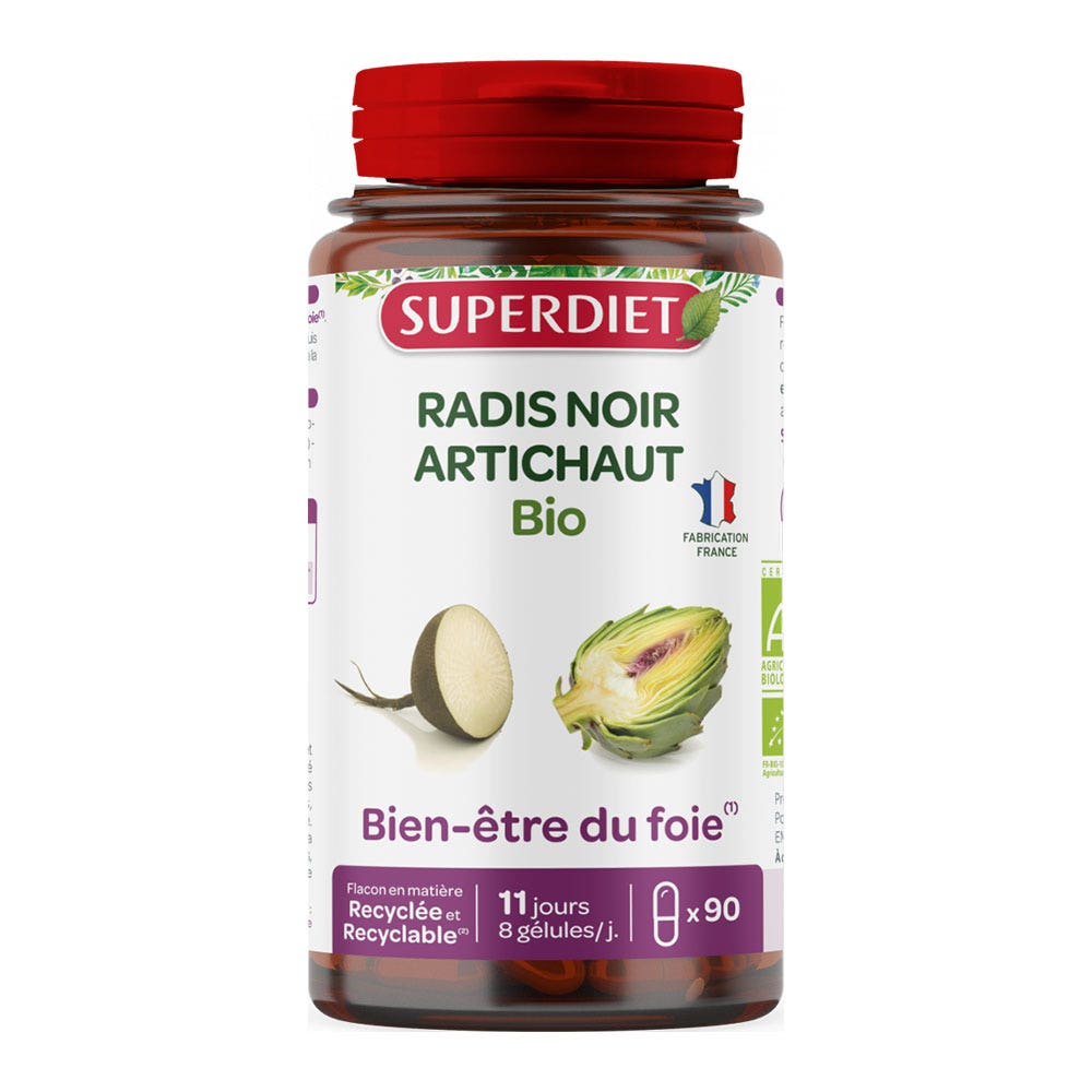 Superdiet Rábano negro alcachofa bio 90 cápsulas
