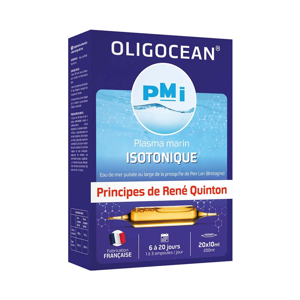 Superdiet Plasma marino isotónico Oligocean 20 ampollas
