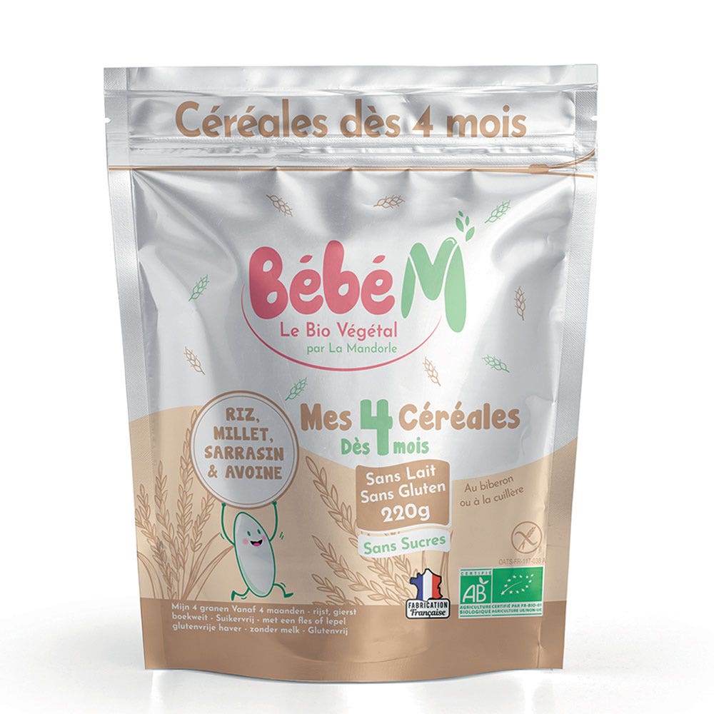 La Mandorle Mis 4 cereales ecológicos 4 meses+ 220g