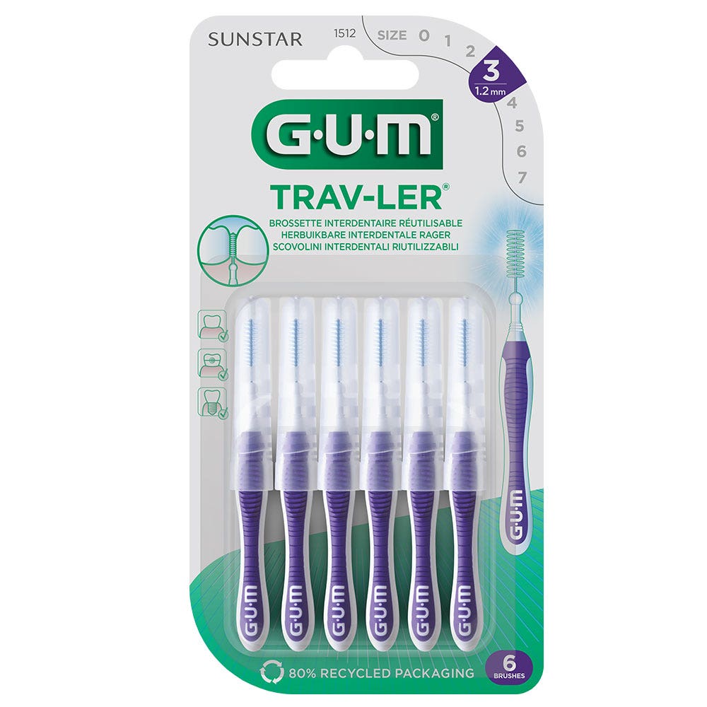 Gum Trav-ler Cepillos Interdentales 1.2mm X4 Trav-ler x4