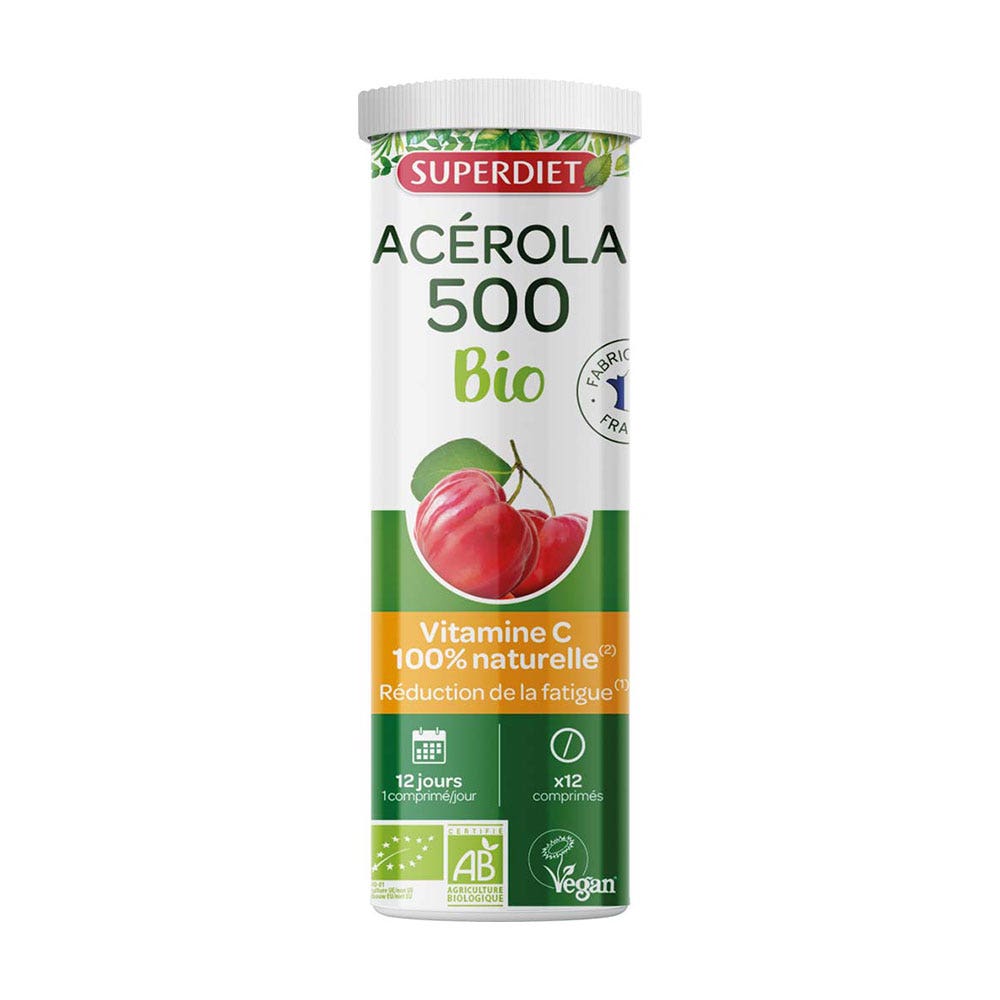 Superdiet Acérola 500 bio 12 comprimidos