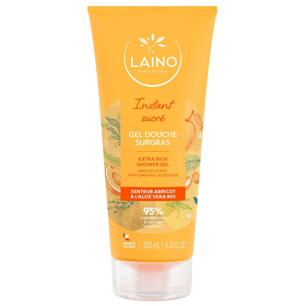 Laino Sugras Gel ducha hidratante con Aloe Vera Bio Albaricoque 200 ml