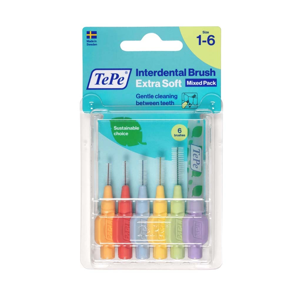TePe Cepillos de dientes Extra Suaves Todos los tamaños x6
