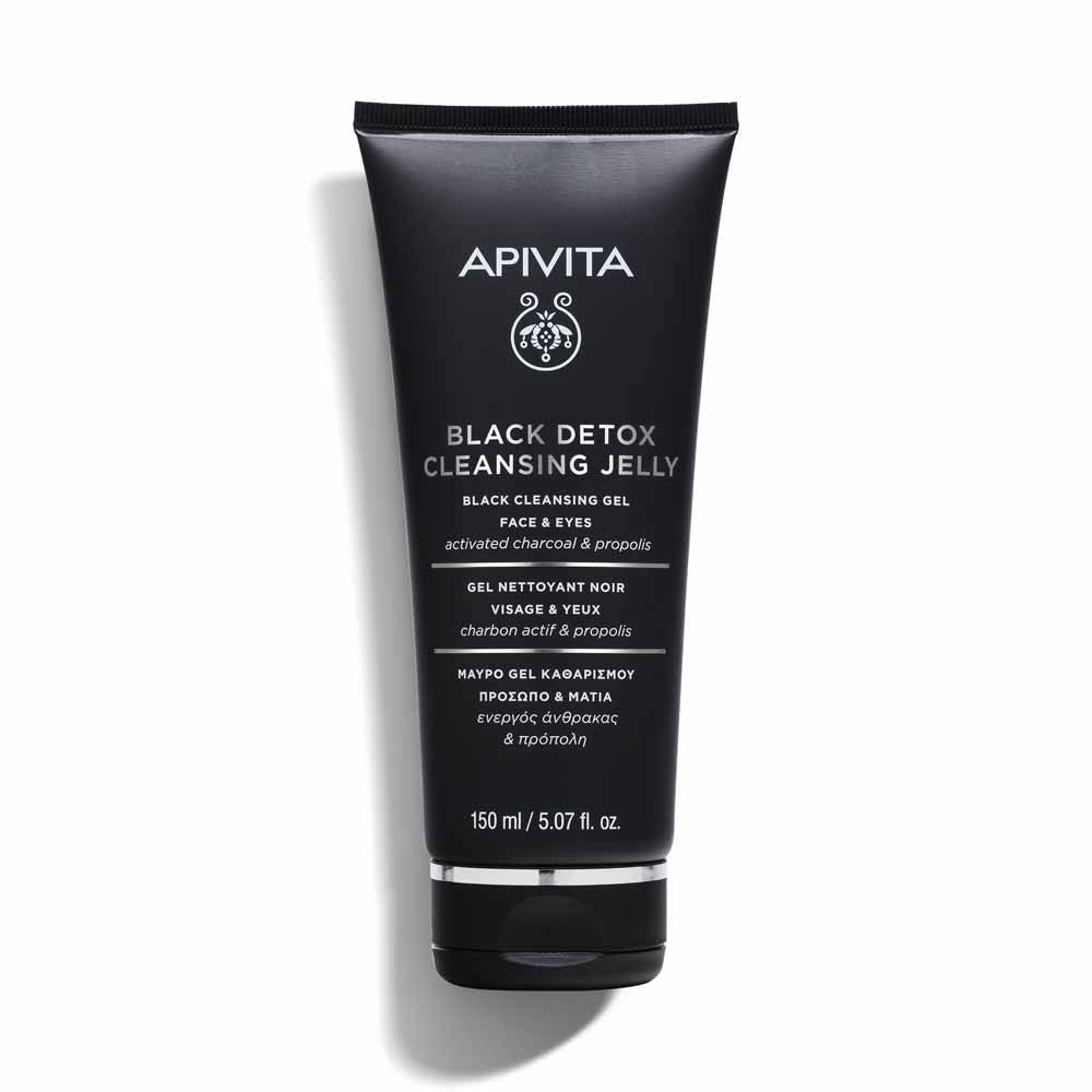 Apivita Black Detox Gel Limpiador Negro Visage & Yeux 150ml