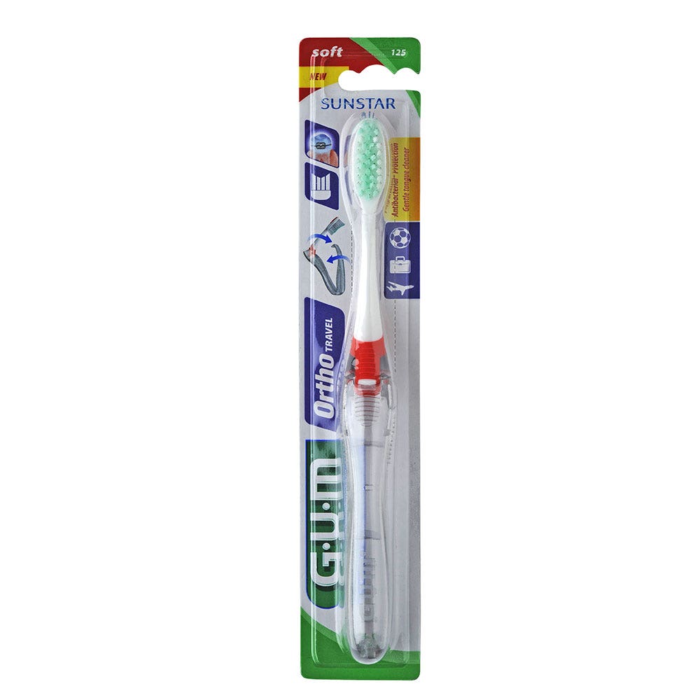 Gum Ortho Cepillo de Dientes Ambulatorio de Viaje V-Cut