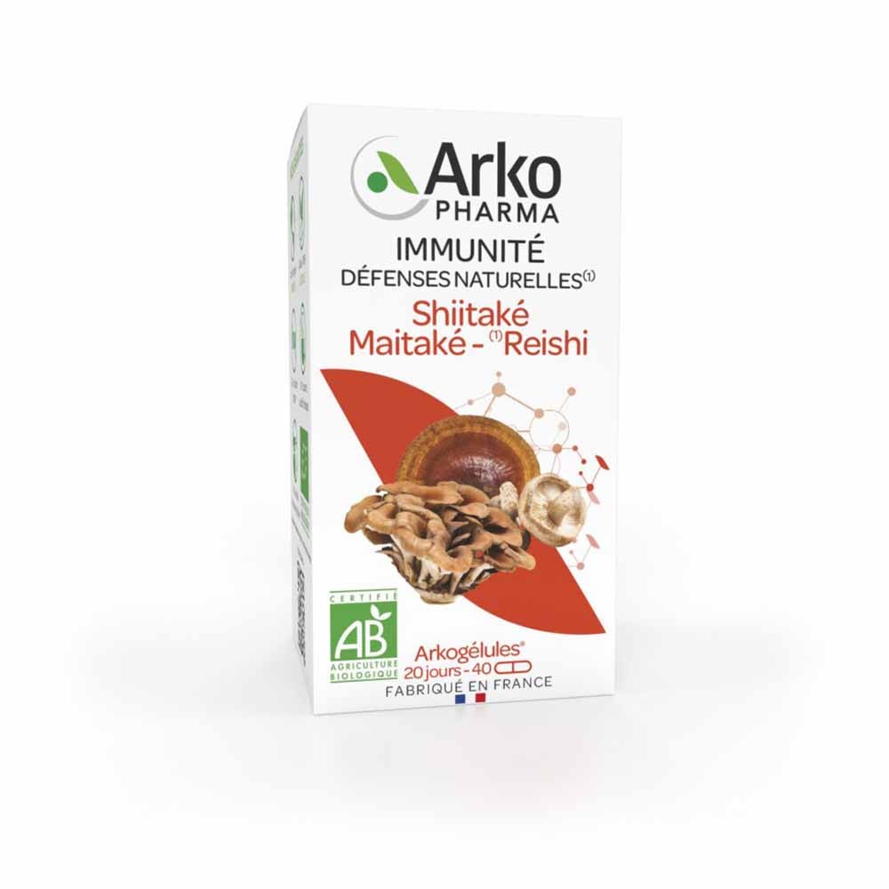 Arkopharma Arkocápsulas Shiitaké Maitaké-Reishi Bio x40 cápsulas